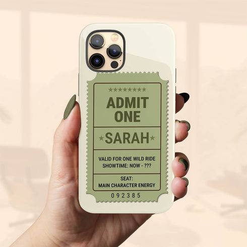 Personalized Admit One Ticket Chaos Pass iPhone Case